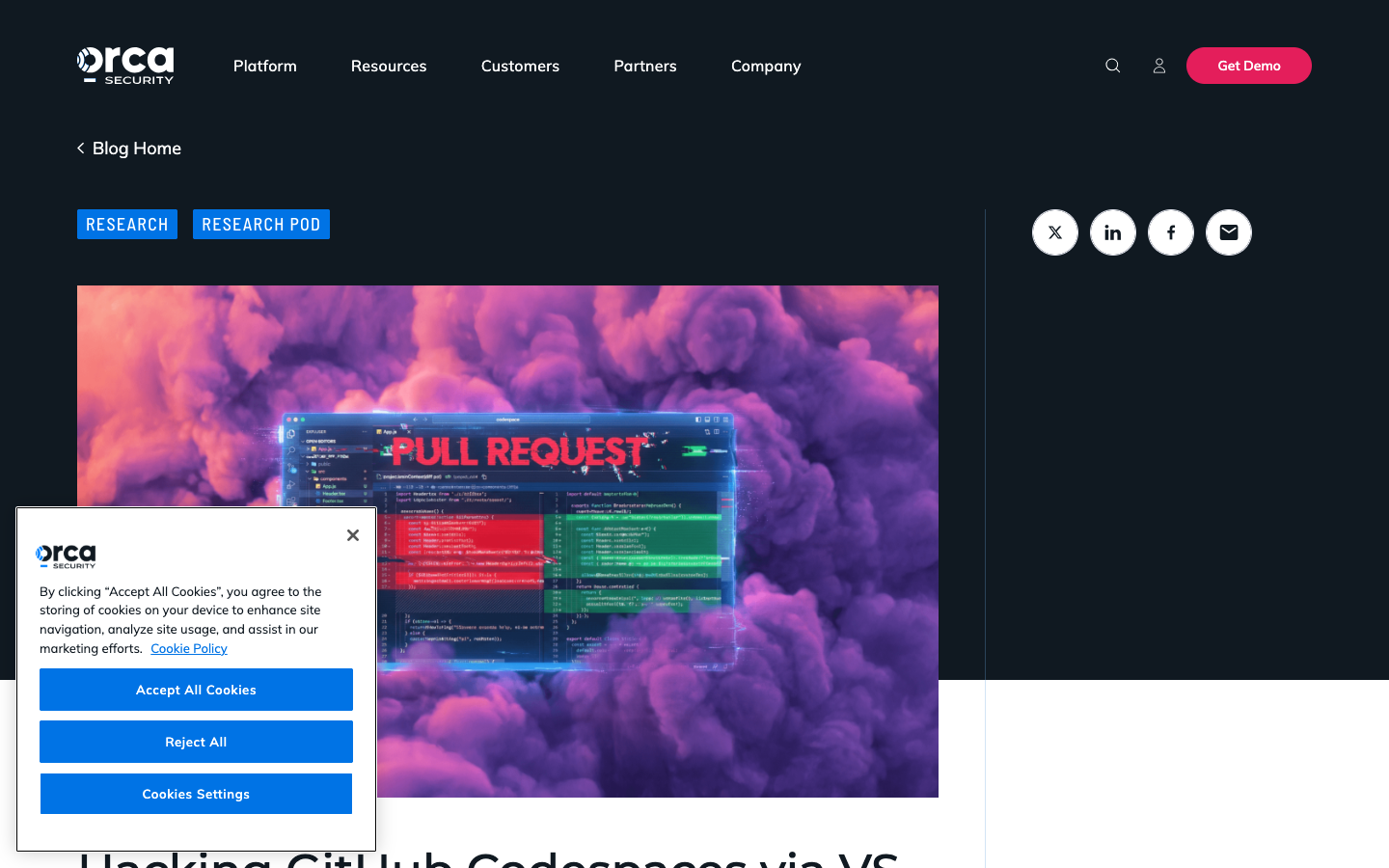 Orca Security research demonstrating remote code execution and supply chain attack vectors through malicious devcontainer configurations in GitHub Codespaces.